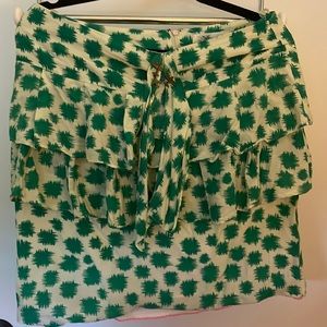 Anthropologie green and white high waist unique skirt.